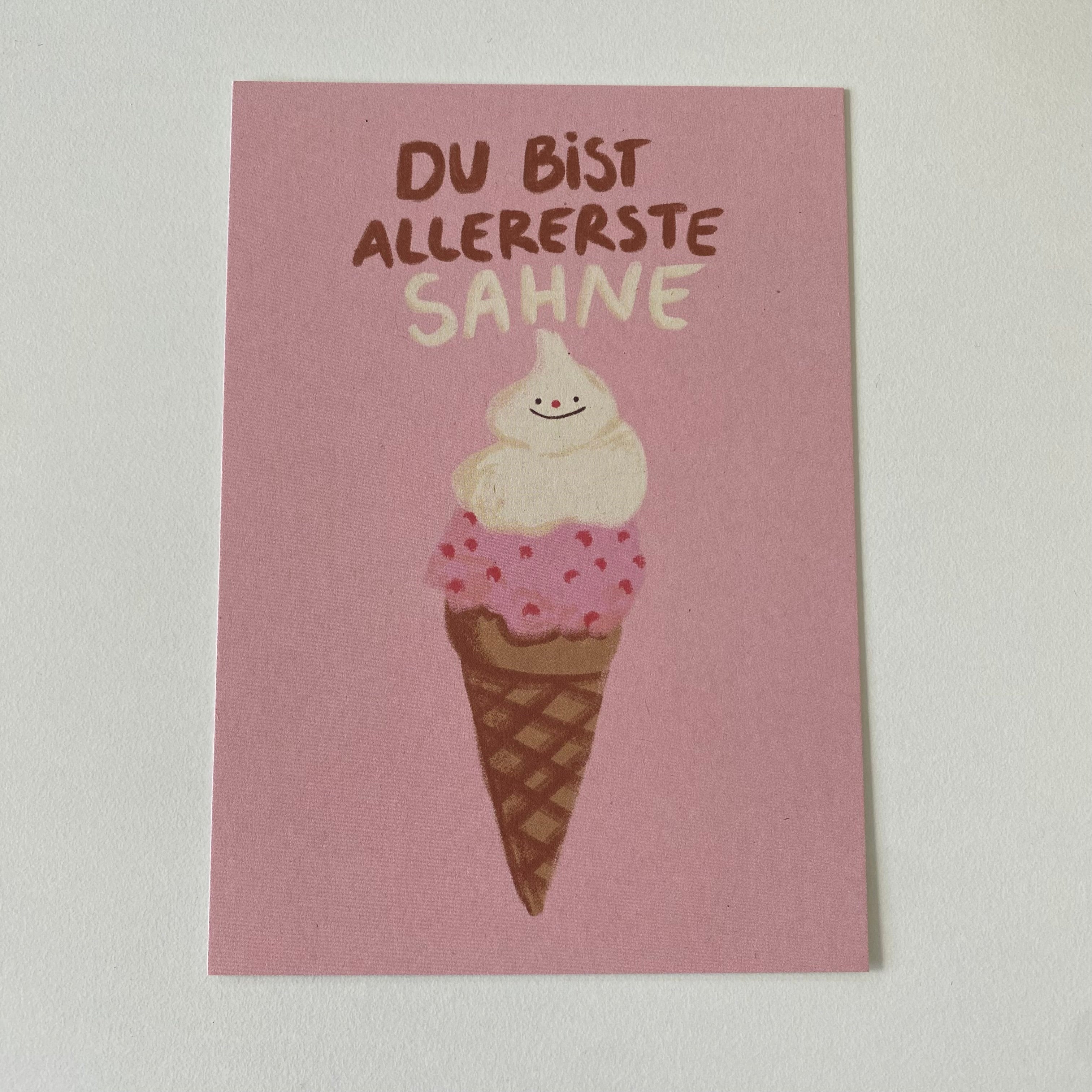 Postkarte Allererste Sahne von Slinga Illustration