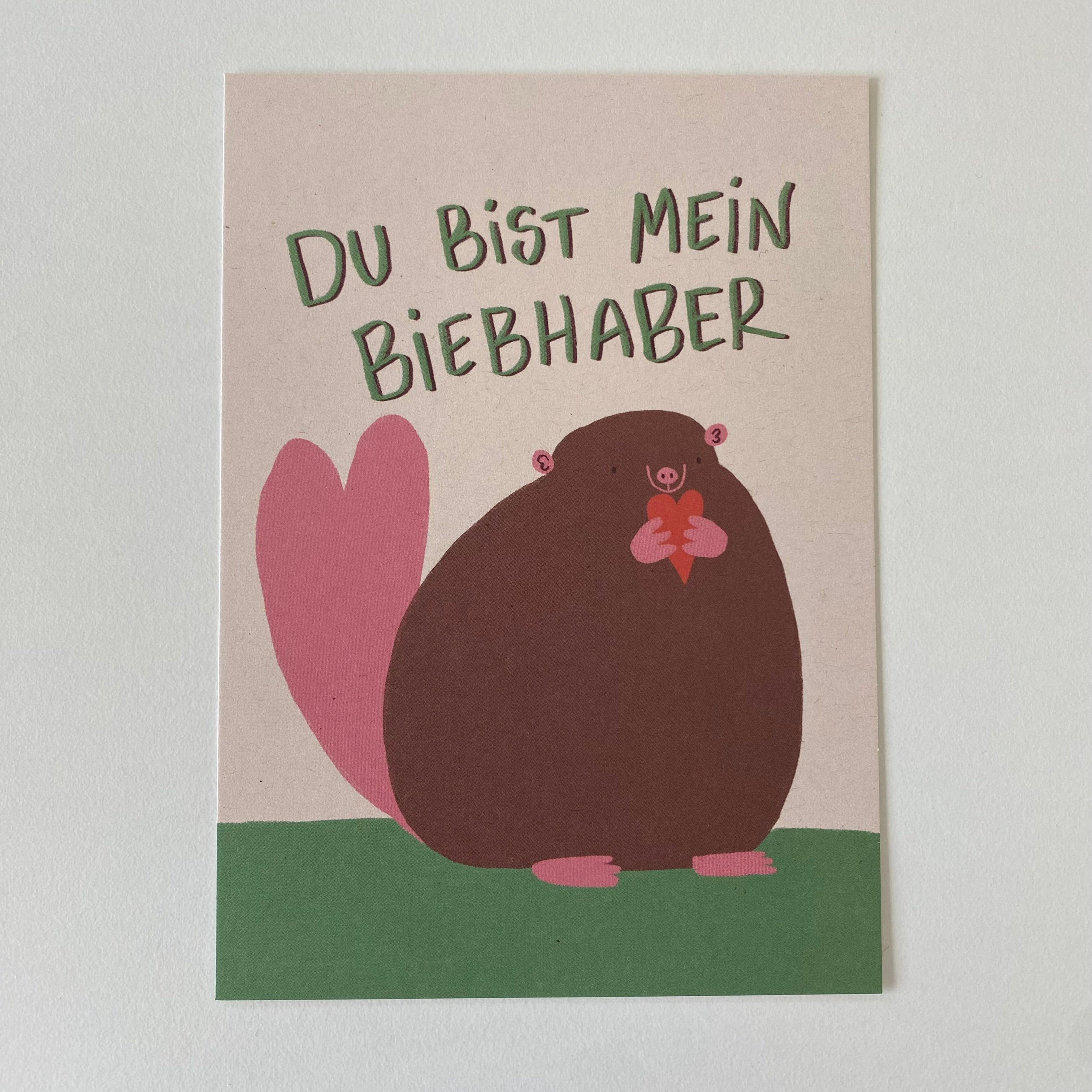 Postkarte Biebhaber von Slinga Illustration