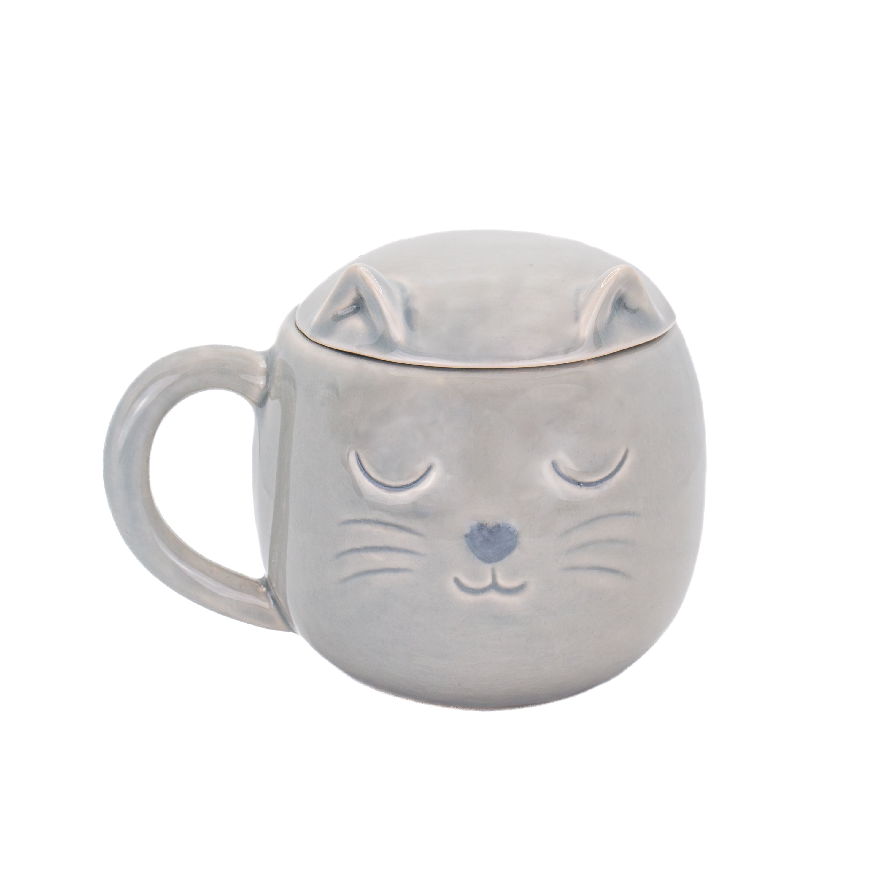 Crackle Glaze Grey Cat Mug von Sass & Belle