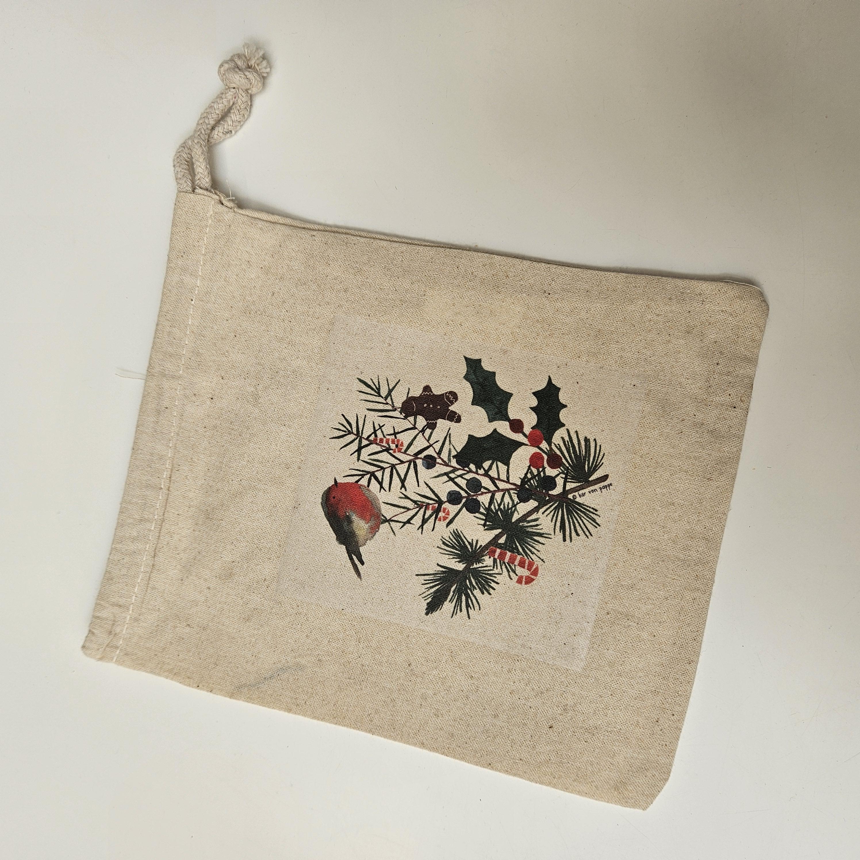 Lesezucker Geschenkbeutel "Rotkehlchen", Motiv bär von pappe