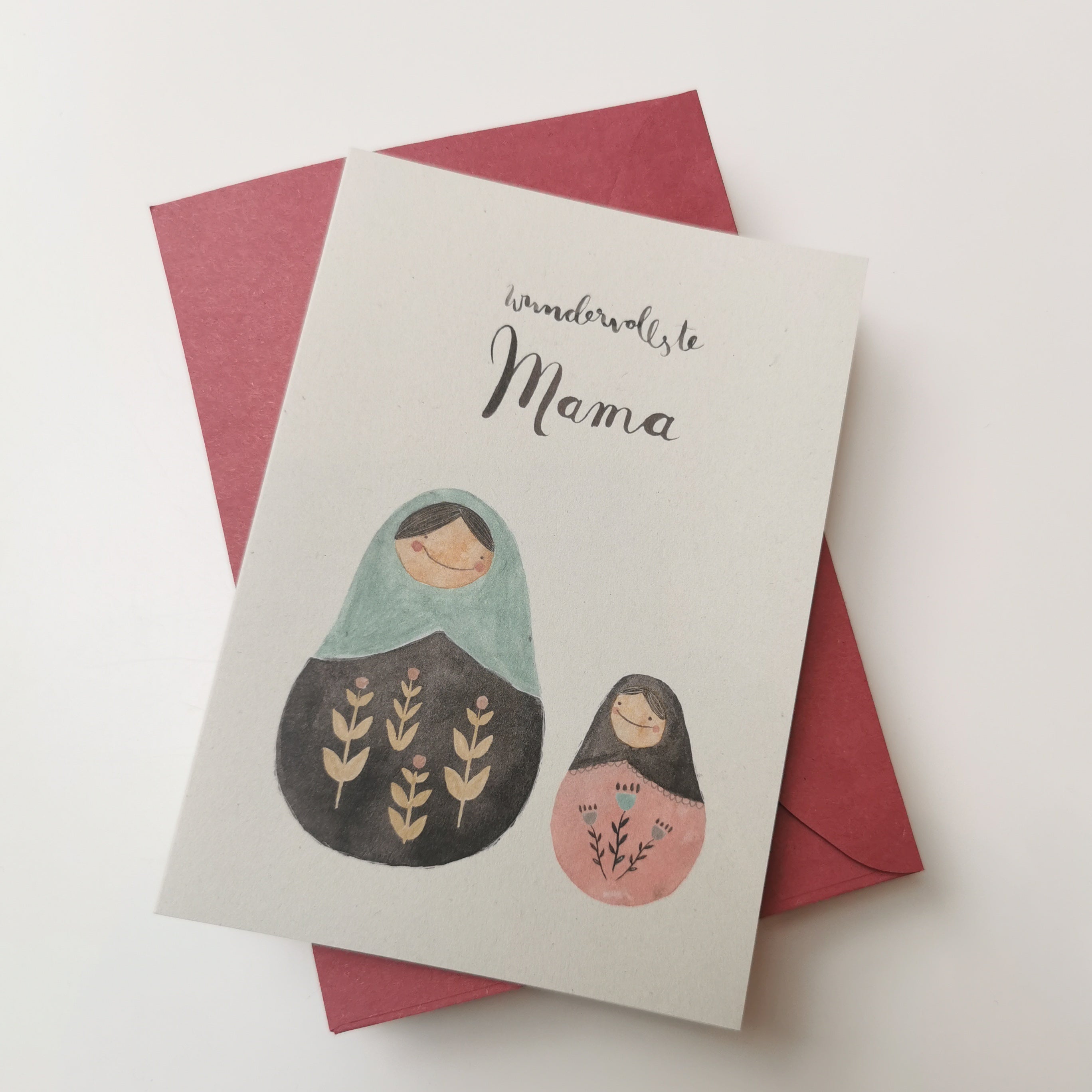 Grußkarte Wundervollste Mama von Bär von Pappe