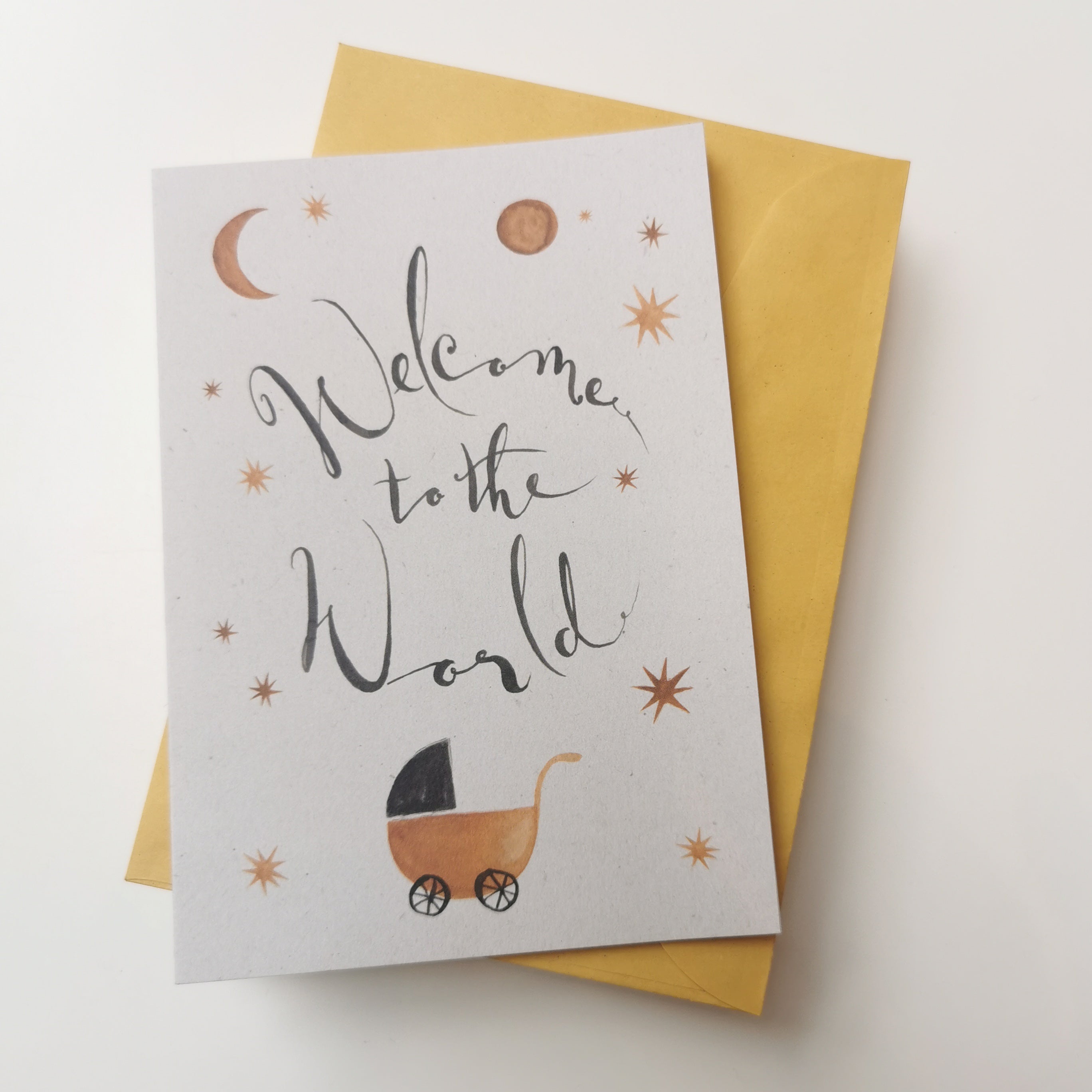 Grußkarte Welcome to the world von Bär von Pappe