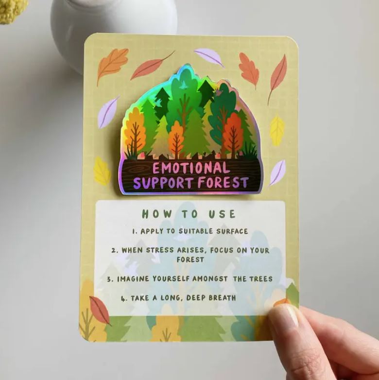Vinyl-Aufkleber "Emotional Support Forest" von Sentient Stories