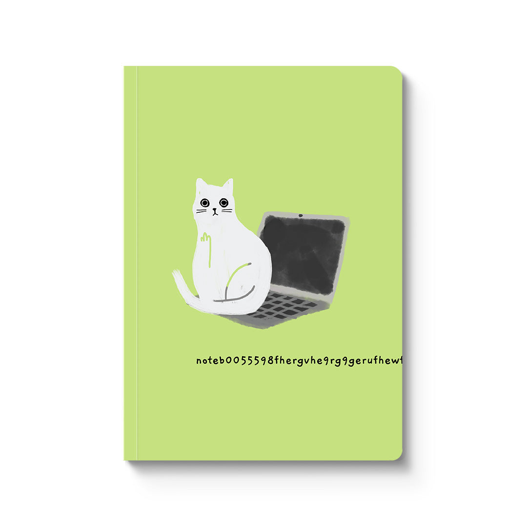 Laptop Cat Paperback Notizbuch von Ohh Deer