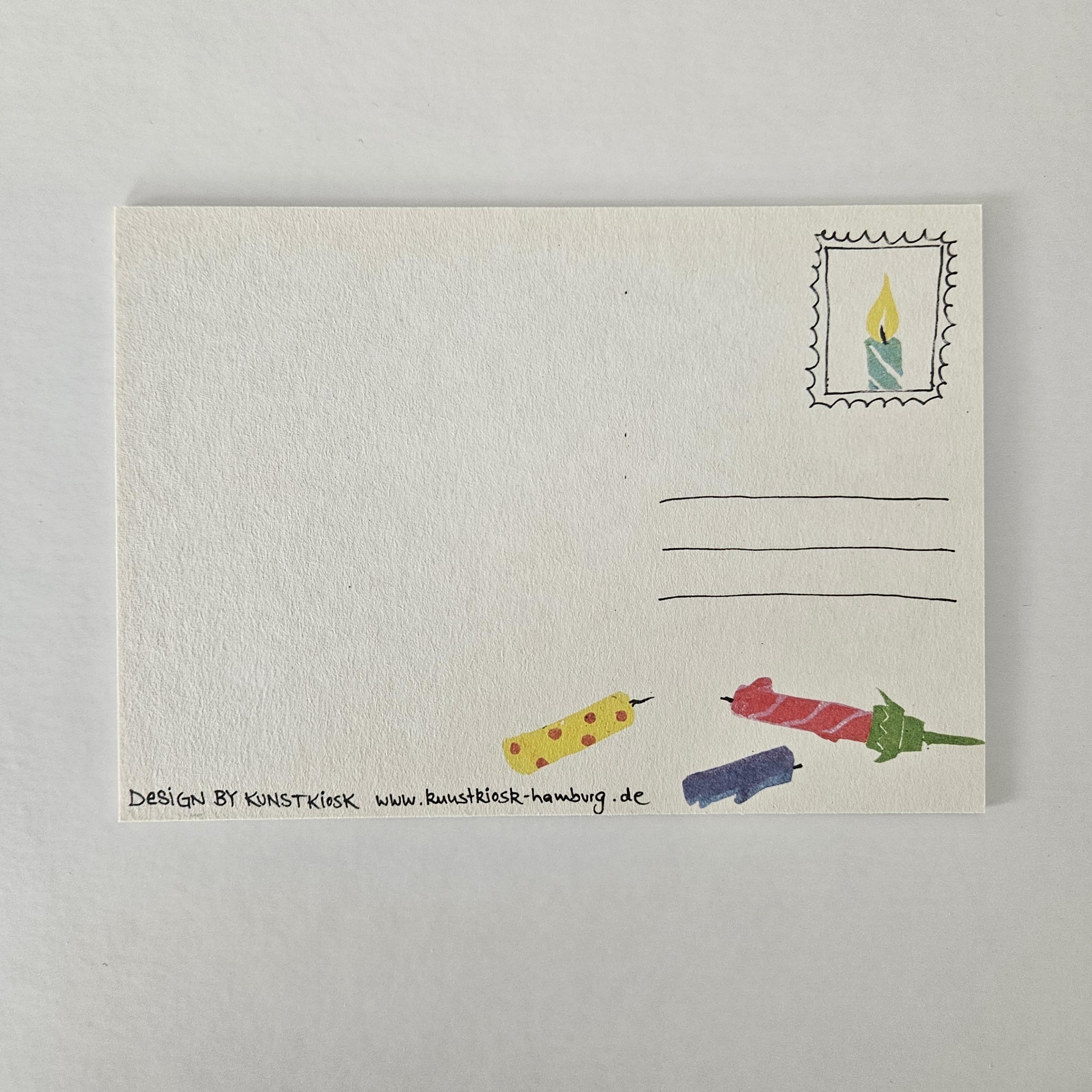 Postkarte Alles Gute nachträglich von kunst kiosk