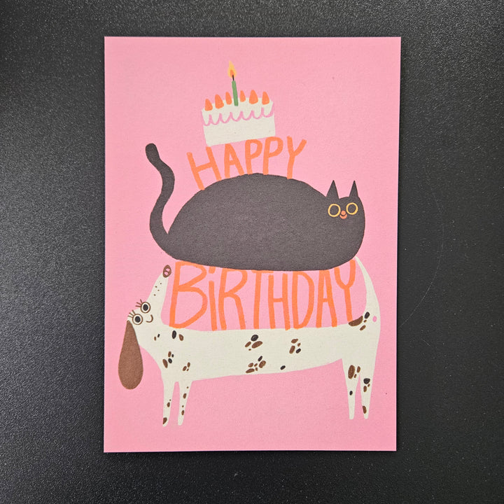 Birthday Tiere Postkarte von Slinga Illustration