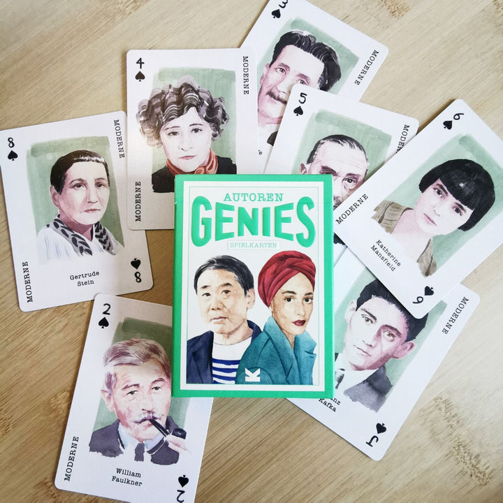 "Autoren-Genies"-Spielkarten - Laurence King Verlag