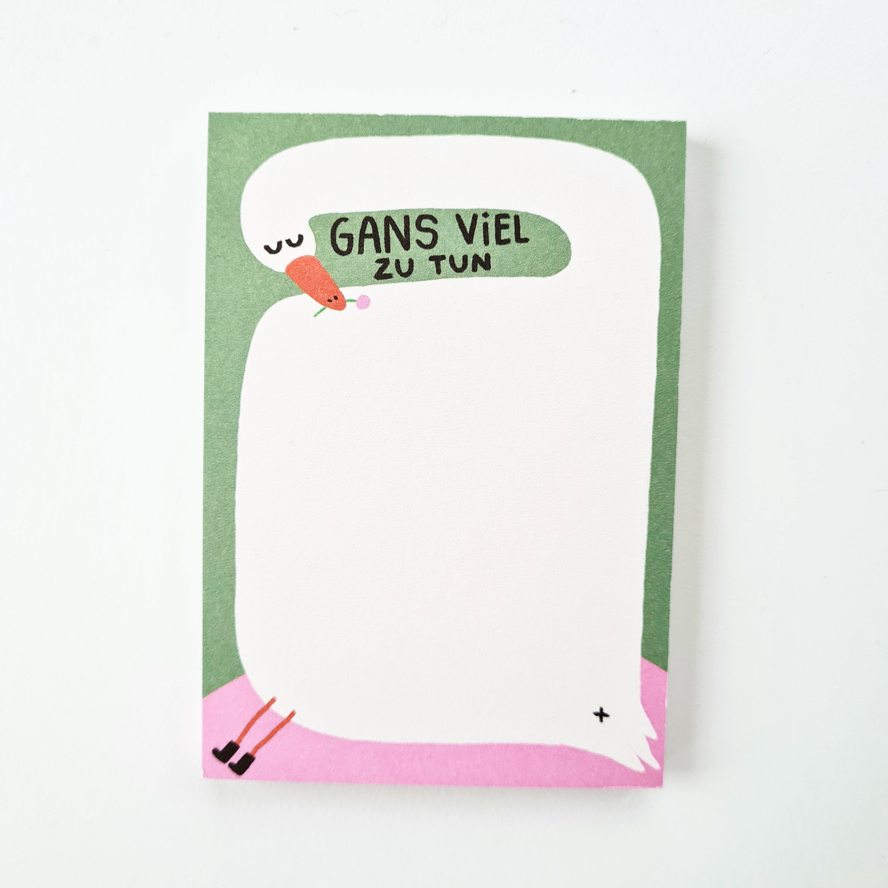 "Gans viel zu tun" Block von Slinga Illustration