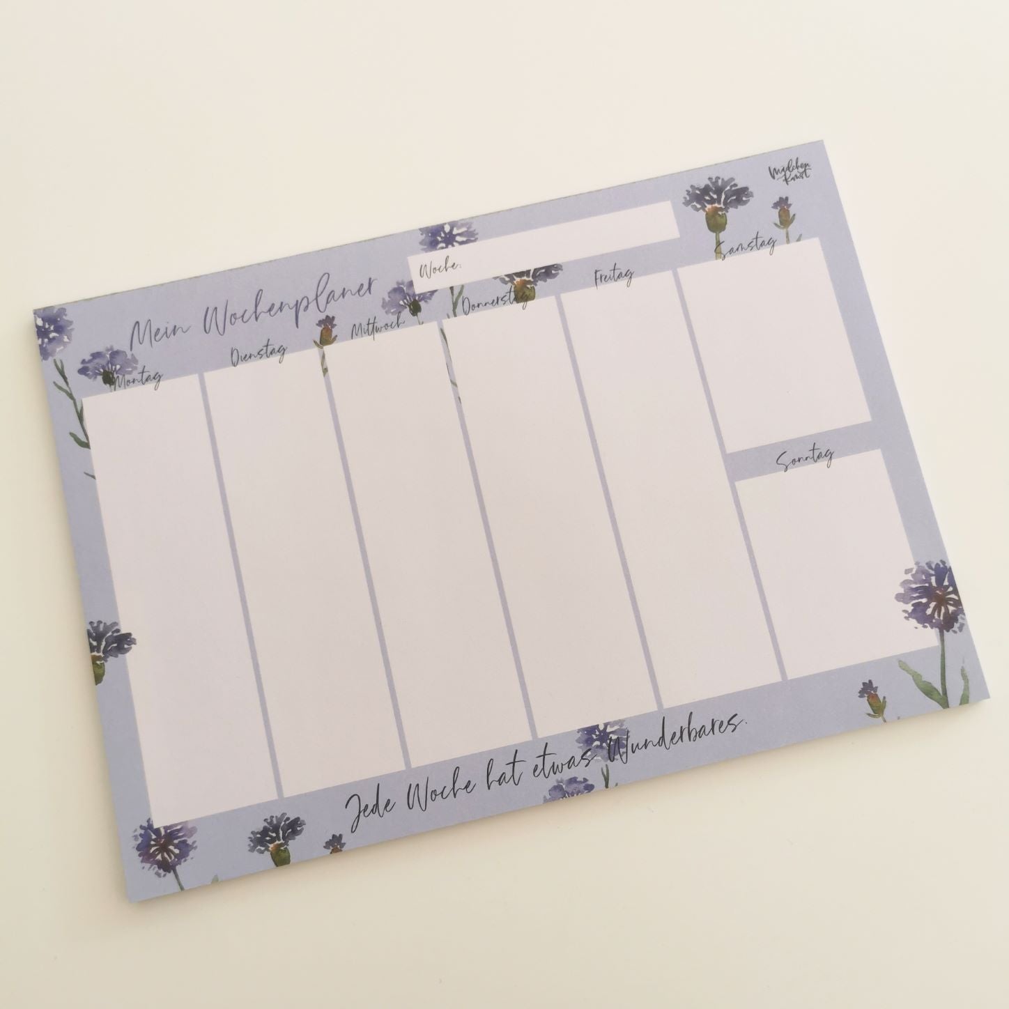 Wochenplaner "Kornblumen" von Mädchenkunst